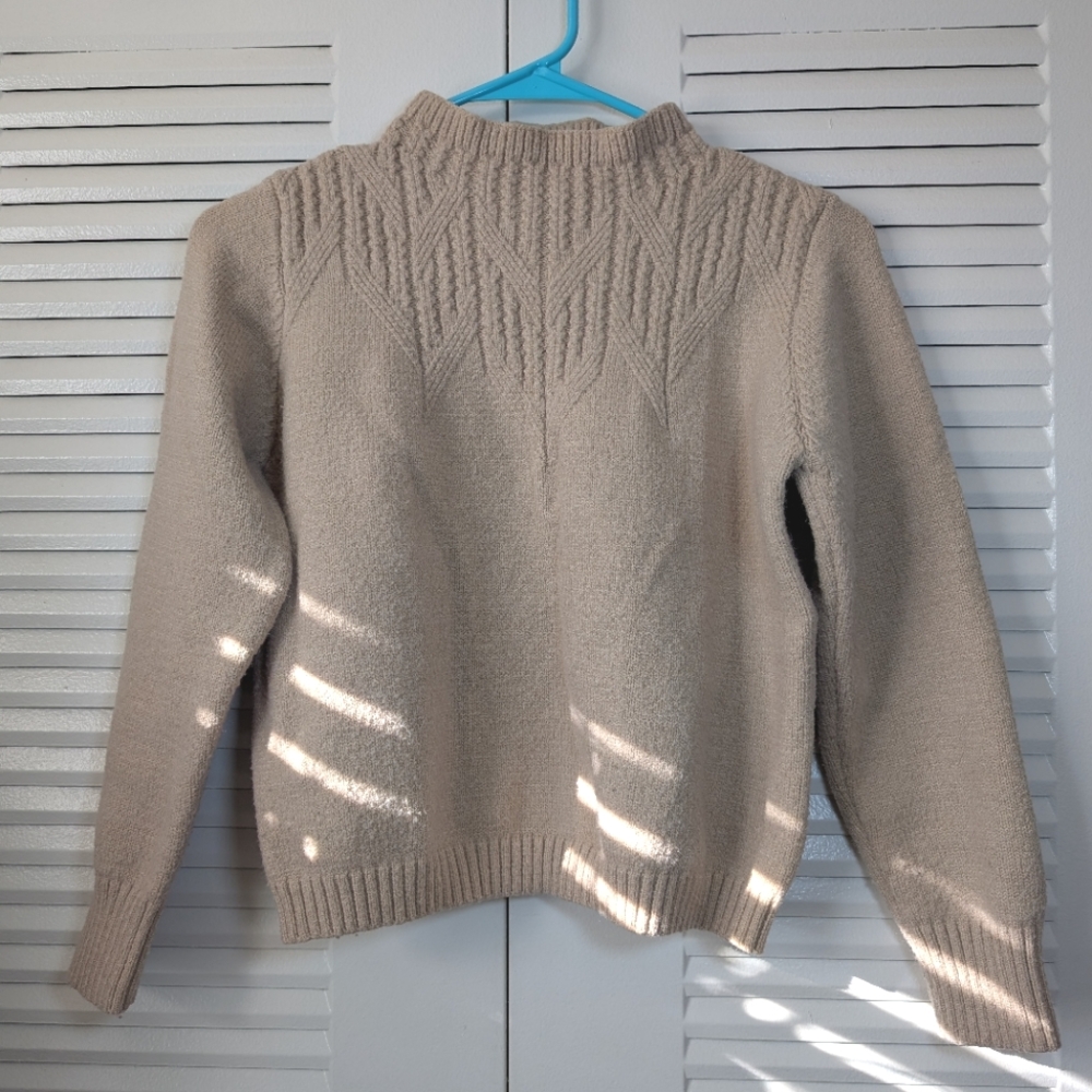 Cable Knit Beige Sweater